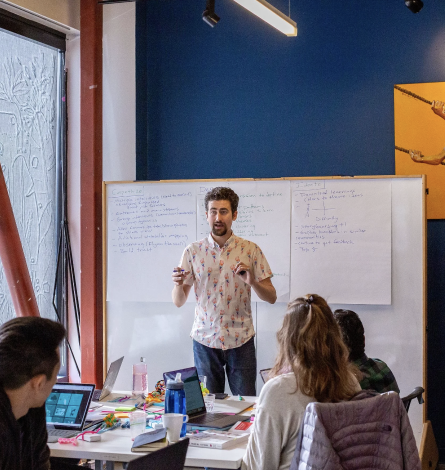 Cole facilitating a coalition design session
